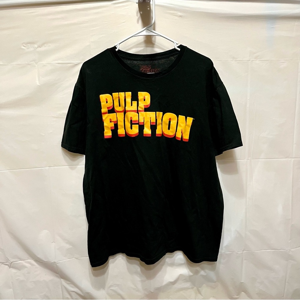 Pulp Fiction Graphic Tee - Black with Yellow Logo
